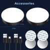 Ferswe Rechargeable Tap Light 6000K, Dimmable Touch Light with 1000mAh