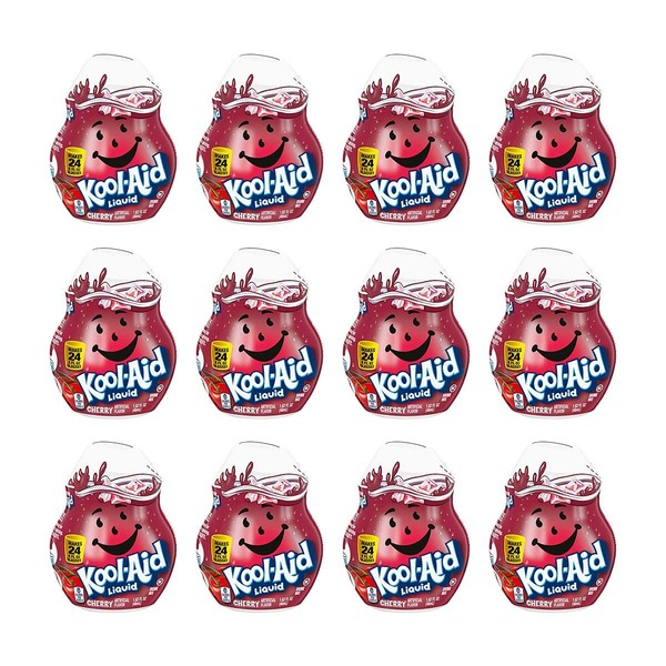 Kool-Aid Liquid Drink Mix, Cherry, 1.62 FL OZ (Pack of 12)