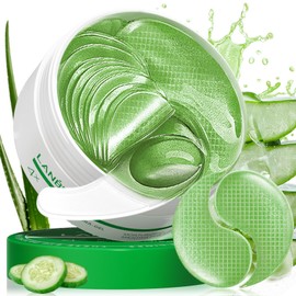 LANBENA Parches De Aloe Vera Para El Contorno De Ojos Para Ojos Hinchados Y Ojeras, Mascarilla De Gel De Colágeno Para Ojos - Almohadillas Para El... 