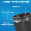 DLYYPLUS 2 Pcs 1-1/4 IN Flexible PVC Pipe Coupling with