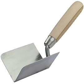 AERZETIX - C50045 - Inner Corner Trowel for Masonry - 80х65х65mm - Masonry Tool Plaster - Wooden Handle - Stainless Steel Blade