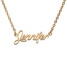 Jennifer Name Tag Necklaces for Her His Friends Familys Relationship Memory Jewelry Gift