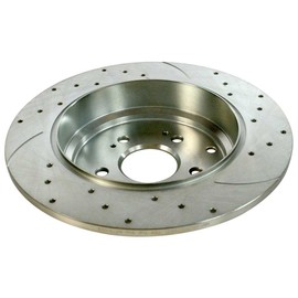 AutoShack Front and Rear Drilled Slotted Brake Rotors Silver Set of 4 Replacement for 2011-2014 Honda Odyssey 3.5L V6 FWD BRKPKG040183