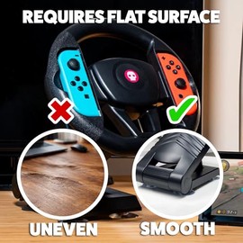 Numskull Switch Joy-Con - Accesorio de mesa para volante, compatible con Nintendo Switch Racing Wheel Accessor, color negro                           