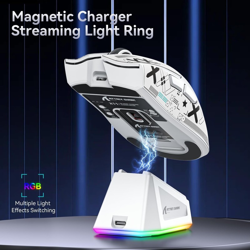 ATTACK SHARK X11 Lightweight Gaming Mouse PAW3311 Optical Sensor 5