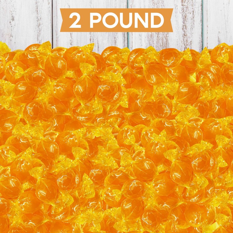 Butterscotch Hard Candy Discs Bulk 2lb - Individually Wrapped Butter