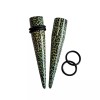 Luxe Modz 18pc Taper Ear Stretcher O-Ring Kit Acrylic Green