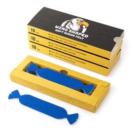 Gomake Vinyl Squeegee Buffer 10PCS Pre-Cut Felt for Window Tint Wet or Dry Vinyl/PPF Application (Blue)