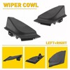 1 Set Front Windshield Side Spoiler Cover Cap Left &
