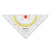 KUM AZ209.12.16-T Geometry Triangle and Compass 16 cm, Transparent, Pack
