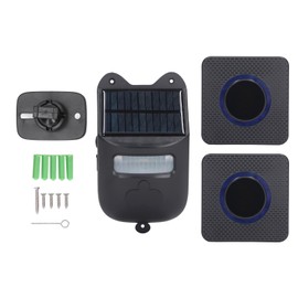 Driveway Alarm Solar Infrared Intelligent Induction IP65 Waterproof Welcome Doorbell Alarm 110‑240V