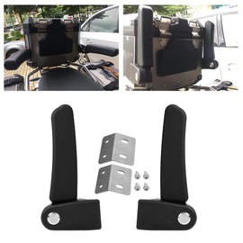 Motorcycle Passenger Armrest 2Pcs Motorcycle Passenger Rear Folding Top Case Box Rear Seat Armrest Kit for