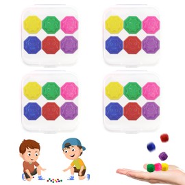 24 Pieces Squid Gonggi Stones Korean Game Traditional Squid Game Cube Games Set Korean Stone Hand Games Train Hand-Eye Coordination and Responsiveness for Children Adults