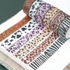 COHEALI Animal Print Washi Tape 6 Rolls Wild Animals Leopard