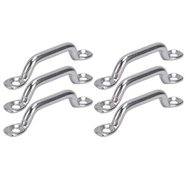 Ausla Stainless Steel Eyelet Bracket, Pack of 10 Eyelets, Deck Loop Bracket, Marine Hardware Deck Plate, Eye Plates Kit for Fixing