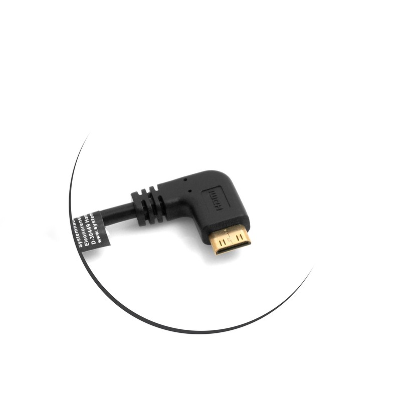 SYSTEM-S Mini HDMI Plug 90° Degrees Right Angled to Standard