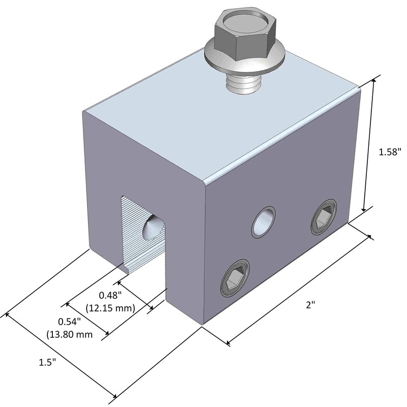 MageClamp Standing Seam Metal Roof Mounting and Racking Bracket Clamp