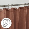 KOUFALL Rust Shower Curtain for Bathroom,Fabric Linen Boho Southwest Aztec