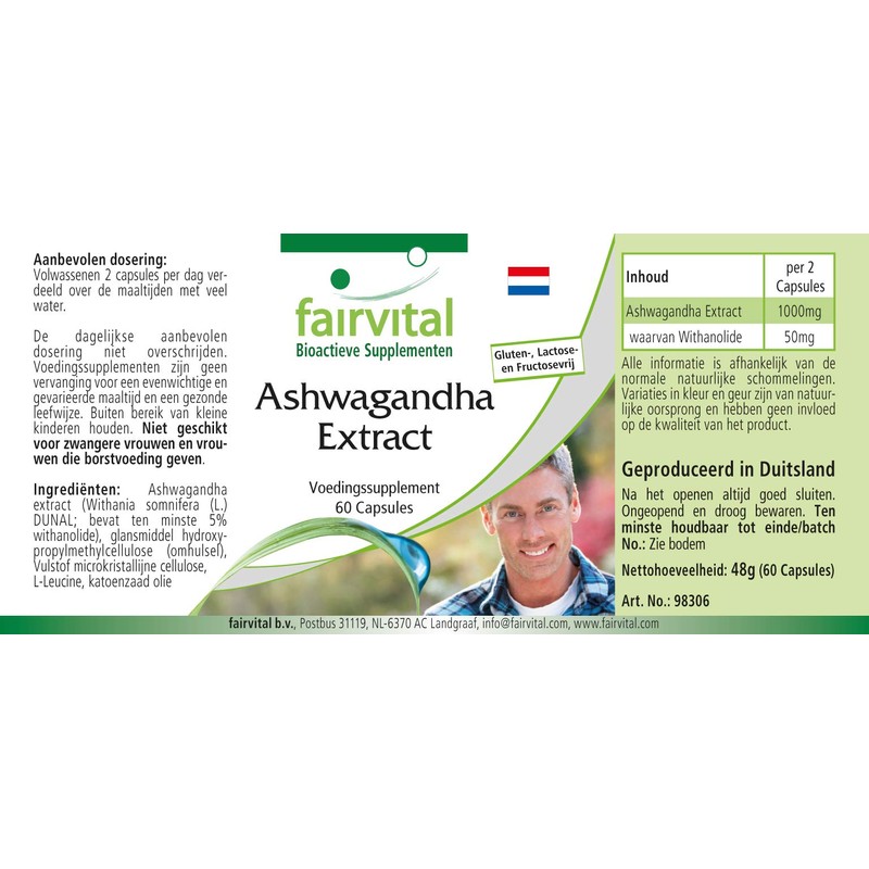 Fairvital Ashwagandha Capsules - High Dose - 1000 mg Ashwagandha