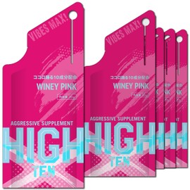エナジーゼリー [HIGH-TEN ハイテン] エネルギーゼリーカフェインフリー ムクナ ドーパミン やる気 サプリ WINEY PINK ～グレープフレーバー～ (5本入り)