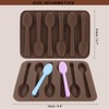 2 Pack Spoon Shaped Chocolate Molds 6 Cavities Silicone Spoon