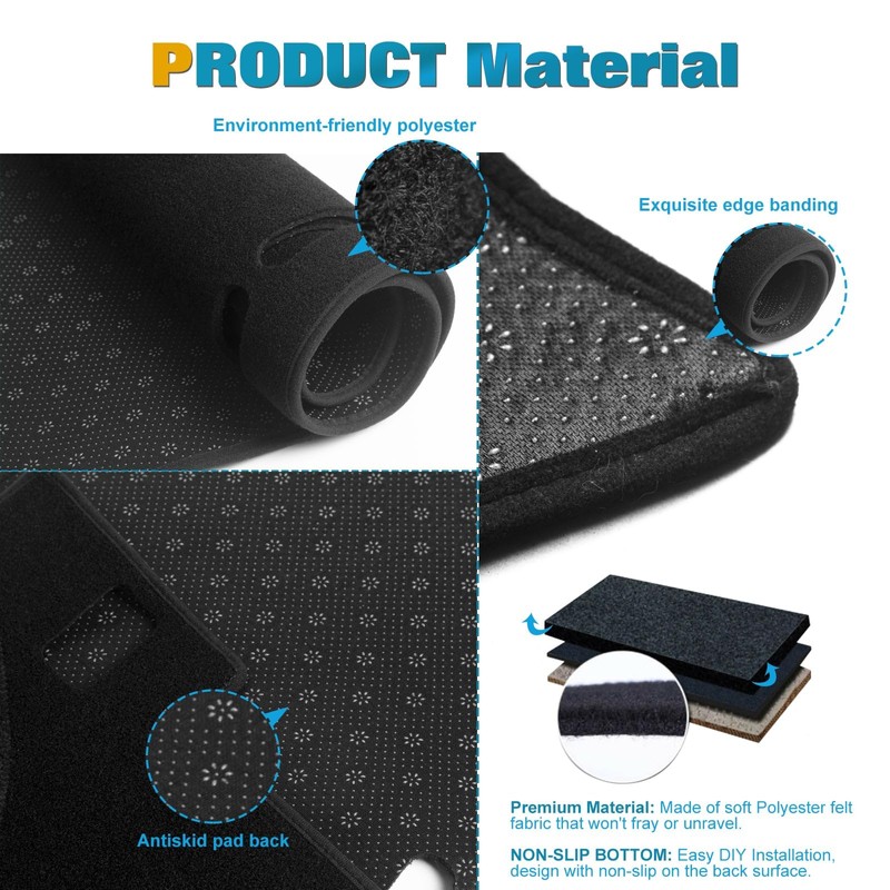 x xotic tech Center Console Dashboard Mat Compatible with Toyota