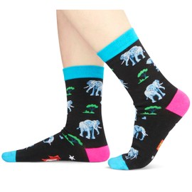 HAPPYPOP Elephant Gift Ideas Socks - Funny Elephant Lovers Gifts for Women Men, Elephant Stuff Christmas Stocking Stuffers for Teen Girls Boys, Animal Socks