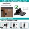 10 Pcs 1/2" Overlay Cabinet Hinges,Semi-Concealed Hinges,Self Closing for RV