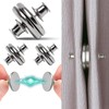DWUENT 16Pairs Curtain Magnets 20mm - Double-Sided Magnetic Clips for