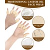 Uwbettry 10pcs Castor Oil Pack Wrap for Fingers, Reusable Castor