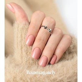 banmagately Nail Polish Strips, 20Pcs Salon Quality Gel Nail Stickers, Easy Long Lasting Wraps for Short Nails no UV Light Needed (Light Pink)