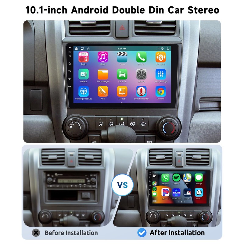 [8 CORE 2G+64G] Android 13 Double Din Car Radio Wireless