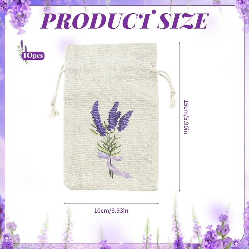 10 Pezzi Sacchettini per Lavanda Vuoti, Borsa Profumati Lavanda in
