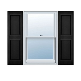 Mid America 00021447002 Standard Size Williamsburg Double Panel Shutter (Per Pair), 14 3/4"W x 47"H, Black