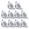 10 Pack,Pocketman 110V 3W Dimmable LED Ceiling Light Downlight,Warm White