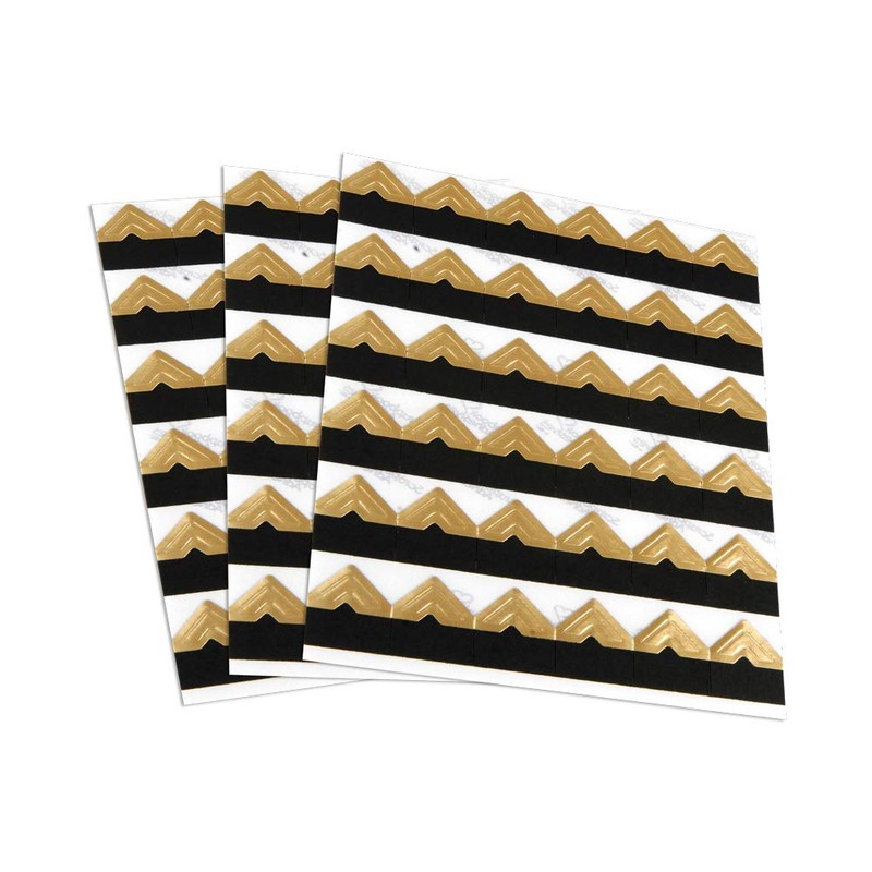 3L Scrapbook Adhesives Self-Adhesive Creative Paper Photo Corners, Gold, 108-Pack