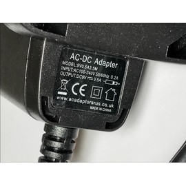 Replacement for UK 9V 0.5A 500mA Mains AC-DC Adaptor Power Supply model 9V0.5A3.5M