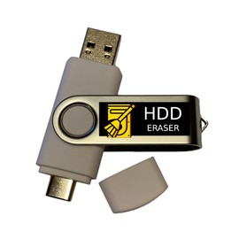 HDD Hard Drive Permanent Disk Eraser - Wipe Your Data Secuely - DOD (Department of Defense) IT Industry Standard Utility - Bootable Boot USB Flash Thumb Drive USB-C Compatible