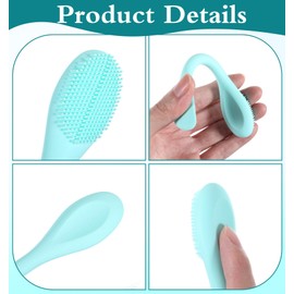 3 Pcs Mask Spatula, Silicone Mask Applicator for Face Mask/Cream, Double-Head Spatula Brush for Smooth Skincare & Makeup Application (Multi-Colored)