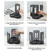 Chris.W Cup Dispenser, Rotatable Coffee Cup Dispenser with 3 Compartments