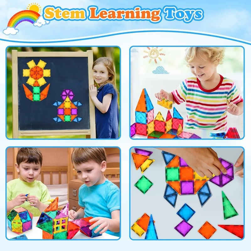 Magna-Tiles 3D Magnetic Building Blocks Tiles STEM Learning Construction Toys