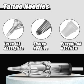 Tattoo Ink Cups 300pcs Mixed Tattoo Ink Caps with 40pcs Mixed #12 1203RL 1205RL for Artists and Beginners