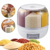 Xuthusman 10KG 360° Rotating Storage Dispenser 6 in1 Kitchen Pantry