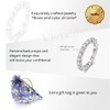 Uloveido Platinum Plated Lab Created Diamond Wedding Band Crystal 3mm