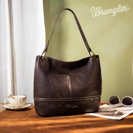 Wrangler Hobo Bags for Women Leather Hobo Purses Shoulder Bag Tote Bag Womens Purses and Handbags WG20-918CF