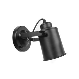 Industrial Track Lighting Ceiling Spotlight, Matt Black Vintage Wall Mount Lights, Rotate Head, Hardwired No Plug, E26 Base, Decor for Indoor Living Bedroom or Loft Cafe bar Lighting(No Bulb)