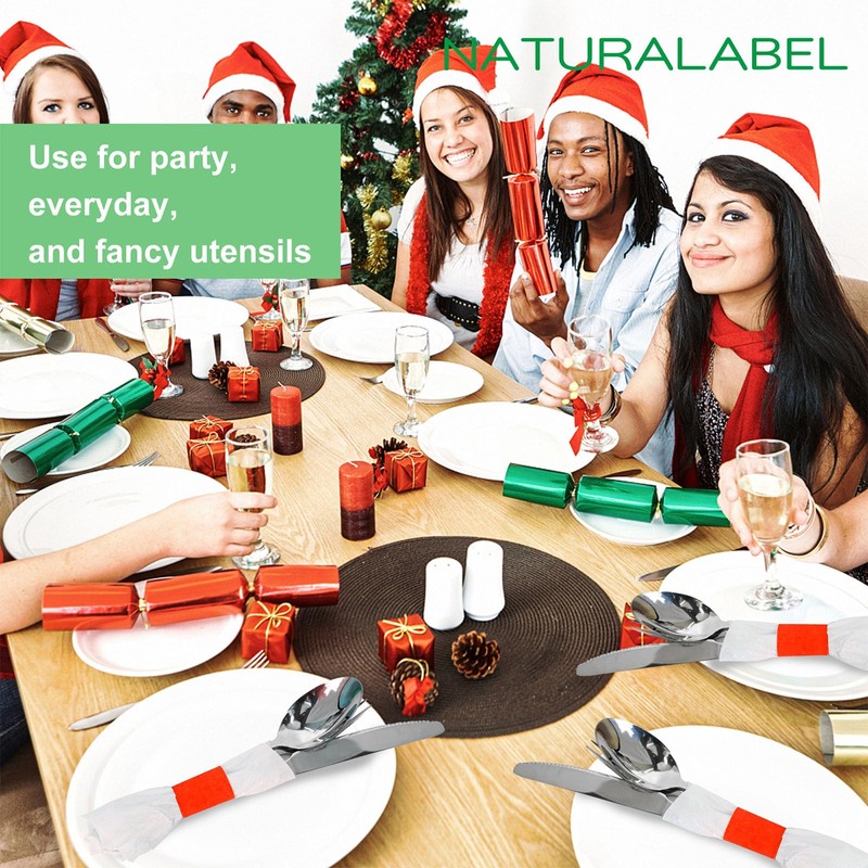 NATURALABEL 500 PCS Paper Napkin Rings with Box, Self-Adhesive Napkin
