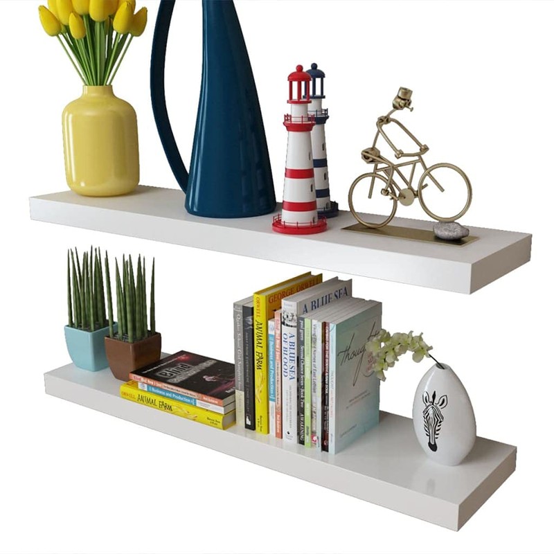 TREATLIFE HOME Elegant White Wall Shelves for a Charming Home,