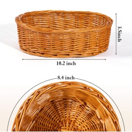 Crizy raccrs Natural Basket with Warming Stone and Cloth Cover for Serving Sourdough Bread, Fruits, Snacks, Bakers Gift for Kitchen, House Warming Gift - Willow weaving