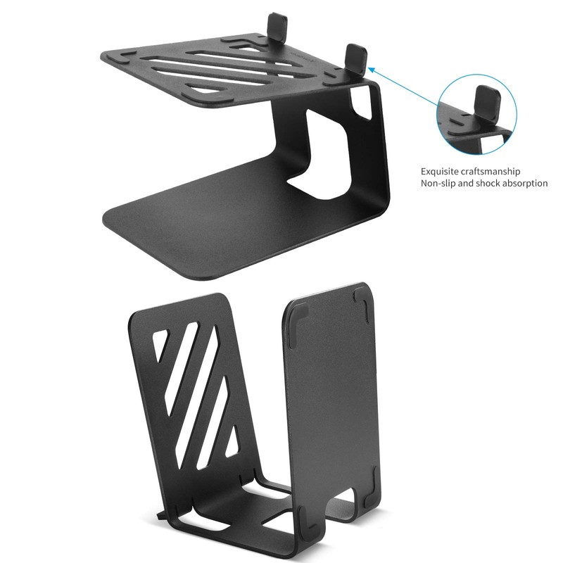 VAYDEER Desktop Speaker Stands with Vibration Absorption Pads, Metal Speaker
